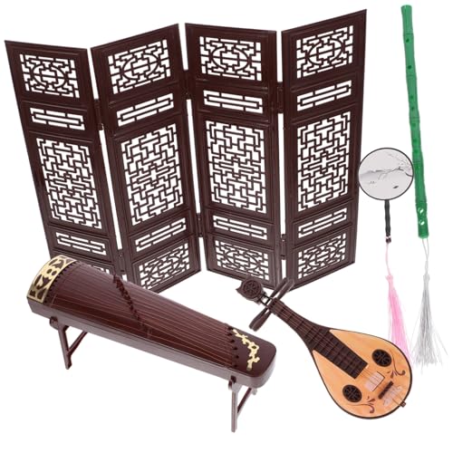 KICHOUSE Miniatur Zubehör Chinesische Klassische Instrumente mit Dekorativer Bildschirm Dekoration für Puppenhaus und Miniatur Landschafts Arrangement KICHOUSE Miniatur Zubehör Chinesische Klassische Instrumente mit Dekorativer Bildschirm Dekoration für Puppenhaus und Miniatur Landschafts Arrangement von KICHOUSE