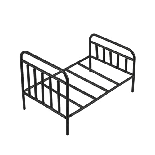 KICHOUSE Miniatur -einzelbett -mini -Eisen -ständer Puppenhausmöbel Metallbett Für Gartenhalter Puppe Schlechter Winziger Blumentopfstand von KICHOUSE