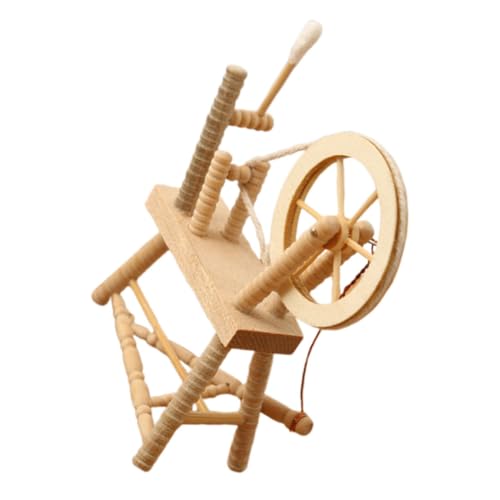 KICHOUSE Miniatur-handrollen-nähmaschinenzubehör Aus Holz, Realistisches Spinnrad, Modell, Puppenhaus, Vintage-möbel Für Miniatur-hausdekoration KICHOUSE Miniatur-handrollen-nähmaschinenzubehör Aus Holz, Realistisches Spinnrad, Modell, Puppenhaus, Vintage-möbel Für Miniatur-hausdekoration von KICHOUSE