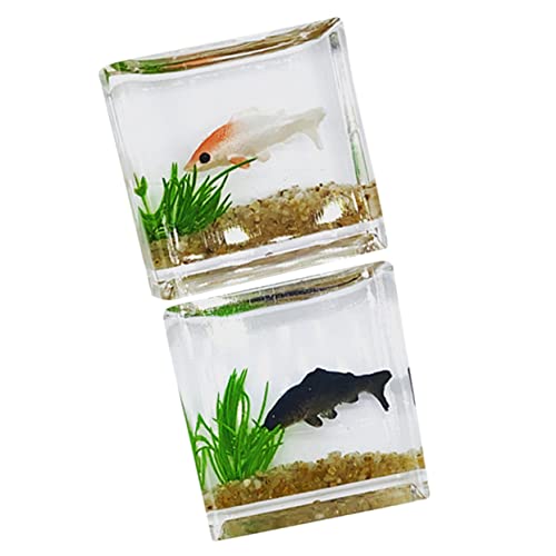 KICHOUSE Miniaturfischtankhandwerk Szenendekor Miniatur Harz Fischtankmodell für Puppenhaus Aquarium Fischschalendekor Maßstab im Zubehör KICHOUSE Miniaturfischtankhandwerk Szenendekor Miniatur Harz Fischtankmodell für Puppenhaus Aquarium Fischschalendekor Maßstab im Zubehör von KICHOUSE