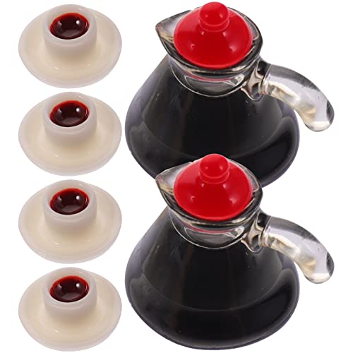 KICHOUSE Miniaturkaffeehalter mit Gerätemodell Kaffeekessel Maßstab Wassertopf Kaffeekanne Tasse Möbelverzierung Puppenstuben im Schmuck Miniatur für Kleiner Tassen Simulierter Tablett von KICHOUSE