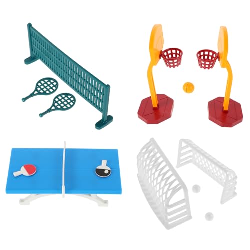 KICHOUSE Miniaturpuppenhaus Sportzubehör Miniatur -Dinge Für Kinder Vorstellen, Playminiature Dollhouse Spielplatzgebäude Kits Zu Spielen von KICHOUSE