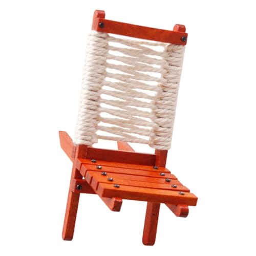 KICHOUSE Miniaturstuhl Modell Abnehmbarer Dekostuhl für Puppenhaus Langlebiges Miniaturmöbel für DIY Dekorationen Küche Wohnzimmer und Garten von KICHOUSE