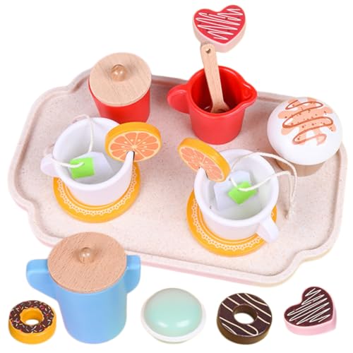 KICHOUSE Nachmittagstee Kinder aus Miniaturspielzeug aus Holzspielzeug Teeparty Holzkuchen Teeservice Winziges Kleinkind Tee Spieltee für Puppenhaus Mädchen Cartoon Hölzern Hausdekor KICHOUSE Nachmittagstee Kinder aus Miniaturspielzeug aus Holzspielzeug Teeparty Holzkuchen Teeservice Winziges Kleinkind Tee Spieltee für Puppenhaus Mädchen Cartoon Hölzern Hausdekor von KICHOUSE