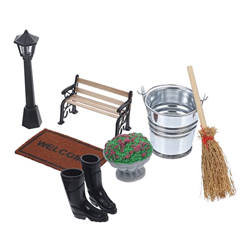 KICHOUSE Realistische Miniatur-Park-Modelle Für Puppenhaus 7-teiliges Set Mit Miniatur-szenenzubehör Mini-Lampe KICHOUSE Realistische Miniatur-Park-Modelle Für Puppenhaus 7-teiliges Set Mit Miniatur-szenenzubehör Mini-Lampe von KICHOUSE