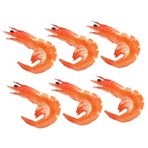 KICHOUSE 6pcs Gefälschte Garnelen Modelle für Restaurant Display Büro Wohnkultur Hotel Bar KICHOUSE 6pcs Gefälschte Garnelen Modelle für Restaurant Display Büro Wohnkultur Hotel Bar von KICHOUSE