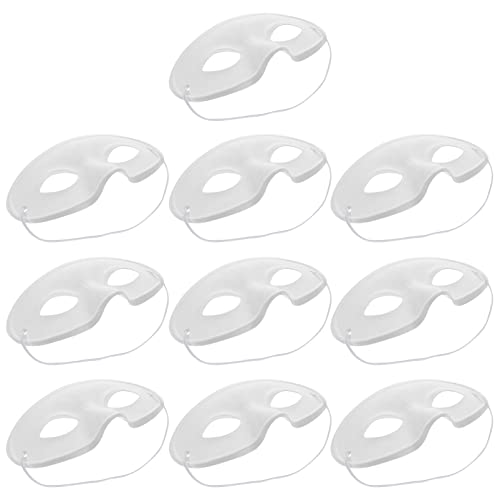 KICHOUSE Masken Maskenbasis Blanke Maske Für Jungen Und Halloween-party-dekorationen 10er-pack von KICHOUSE