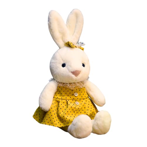 KICHOUSE Plüschhasenpuppe Weiches Hasen-stofftier Ausgestopfter Hasenkaninchen Kuscheltiere Süß Flauschiges Häschen Kleines Kuscheltier Hase Plüsch Stofftier Pp Baumwolle Gelb KICHOUSE Plüschhasenpuppe Weiches Hasen-stofftier Ausgestopfter Hasenkaninchen Kuscheltiere Süß Flauschiges Häschen Kleines Kuscheltier Hase Plüsch Stofftier Pp Baumwolle Gelb von KICHOUSE