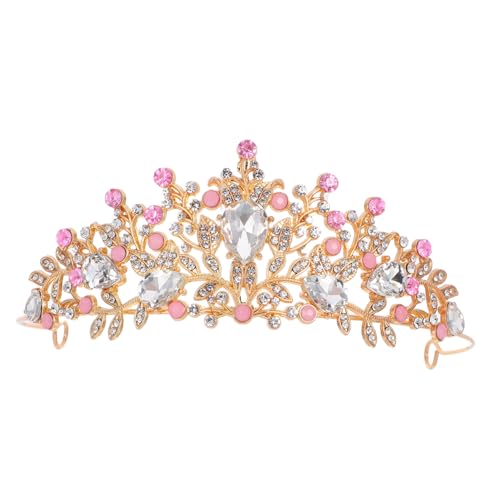 KICHOUSE Prinzessin Krone Stirnband Strass Tiara Eleganter Haarschmuck für Mädchen Geburtstag Party Bühnenauftritt Kostüm Accessoire von KICHOUSE