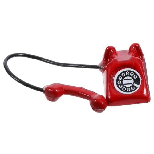 KICHOUSE Puppe Retro Kleines Telefon Vintage Wohndekor Retro Telefon Mini Möbel Mini Ornament Mini Dekoration Lustige Gartendekoration Winzige Figur Rotes Eisen KICHOUSE Puppe Retro Kleines Telefon Vintage Wohndekor Retro Telefon Mini Möbel Mini Ornament Mini Dekoration Lustige Gartendekoration Winzige Figur Rotes Eisen von KICHOUSE