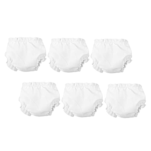 KICHOUSE Puppen Puppenanziehzubehör Wiederverwendbar Miniatur für Puppenwindeln Puppenkleidung Babypuppenunterhose Babypuppenwindeln Weiße Unterhosen Puppenunterwäsche von KICHOUSE