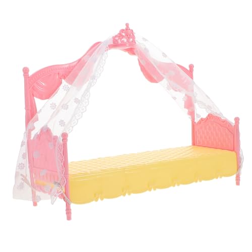 KICHOUSE Puppenbett mit Schlafvorhang Möbel für Puppenhaus für Fördert Kreativität und Fantasie KICHOUSE Puppenbett mit Schlafvorhang Möbel für Puppenhaus für Fördert Kreativität und Fantasie von KICHOUSE