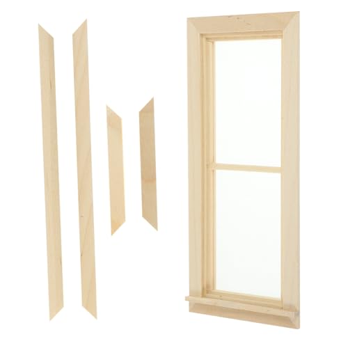 KICHOUSE Puppenhaus Fenster Modell Aus Holz DIY Fensterdekoration Für Puppenhaus Zubehör Für Kreative Bastelprojekte Und Dekorationen KICHOUSE Puppenhaus Fenster Modell Aus Holz DIY Fensterdekoration Für Puppenhaus Zubehör Für Kreative Bastelprojekte Und Dekorationen von KICHOUSE