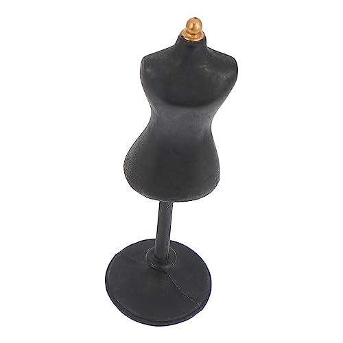KICHOUSE Puppenhaus Zubehör Kleiderständer Für Puppenoutfits Schwarzes Display Modell Für Puppenkleidung von KICHOUSE