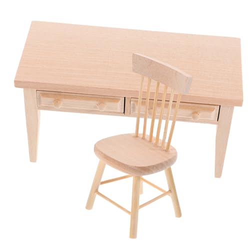 KICHOUSE Puppenhausmöbel aus Miniaturtisch Foto Winziger Tischstuhl Ministühle für Puppenhaus Schreibtisch Unvollendet Stuhl Buch Requisiten Minimöbel Esstisch Kinderspielspielzeug KICHOUSE Puppenhausmöbel aus Miniaturtisch Foto Winziger Tischstuhl Ministühle für Puppenhaus Schreibtisch Unvollendet Stuhl Buch Requisiten Minimöbel Esstisch Kinderspielspielzeug von KICHOUSE