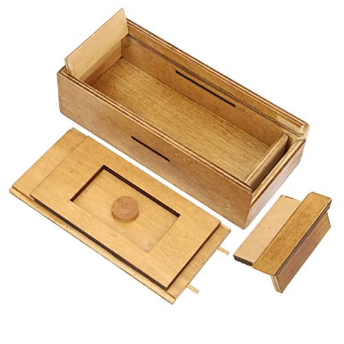 KICHOUSE Puzzle Holzbox Mit Geheimen Fächern Kreatives Kinderspielzeug Gehirnfähigkeit Und Spaß Beim Rätsellösen Für Jugendliche von KICHOUSE
