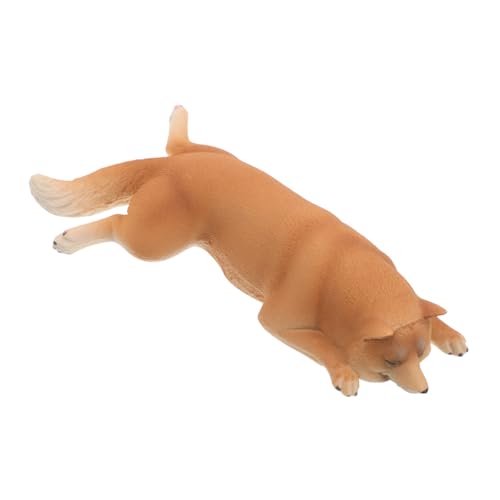 KICHOUSE Realistisches Hundemodell Schlafende Welpen Spielzeug Plastik Tier Figur Kinderhund Spielzeug Tiere Model Dekoration Süßes Hundemodell Welpe Figurine von KICHOUSE