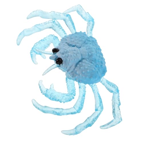 KICHOUSE Realistisches Krabbenmodell aus TPR Sicheres Tragbares Krabbenspielzeug für Pädagogische Meerestierfigur für Zuhause und Unterwegs Lernspielzeug für Meeresleben von KICHOUSE