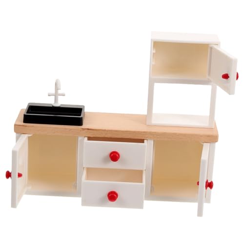 KICHOUSE Realistisches Miniaturmöbel mit Waschbecken und Schrank für Puppenhaus Dekoration und Zubehör für Kleine Figuren KICHOUSE Realistisches Miniaturmöbel mit Waschbecken und Schrank für Puppenhaus Dekoration und Zubehör für Kleine Figuren von KICHOUSE