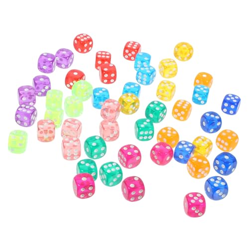 KICHOUSE Regenbogen RPG Rollenspiele Tischspiele Teiliges Mathematikunterricht Würfelset Transparentes aus Würfellayouts Würfeln Spielwürfel für Würfel Bunte Seitige Spiel Seitig von KICHOUSE