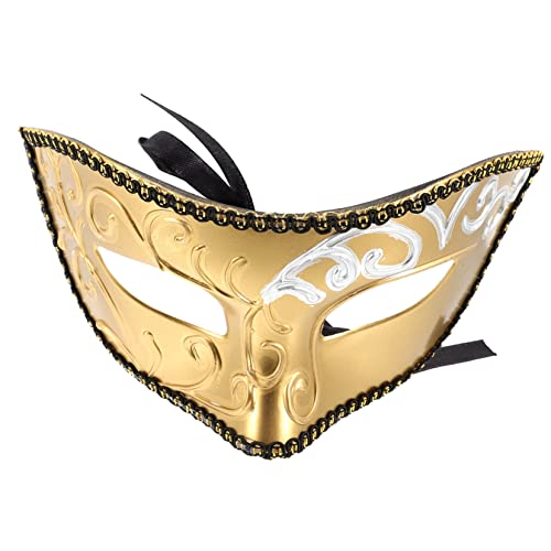 KICHOUSE Retro Venezianische Halbmaske für Halloween Maskenball Elegante Kostümaske für Damen Herren Perfektes Festival Accessoire für Karneval Cosplay von KICHOUSE