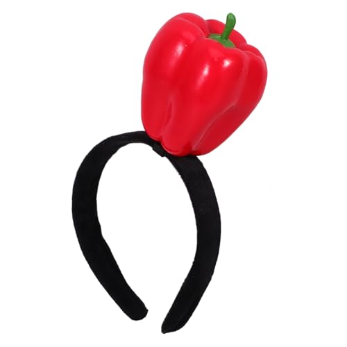 KICHOUSE Rotes Paprika Stirnband Flexibler Kopfschmuck Realistische Gemüseoptik Geeignet für Erwachsene Kreatives Party Cosplay accessoire von KICHOUSE