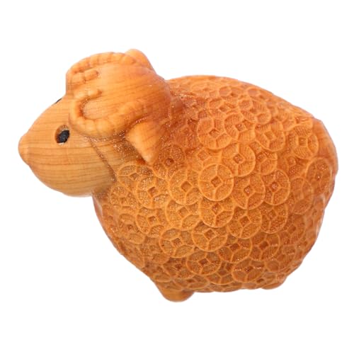 KICHOUSE Sammlerstücke Holzschafe Figur Von Handgeschnitzten Hölzernen Tier Ornament Tischplatte Geschnitzte Schaffiguren Dekoration Miniatur Tierskulptur von KICHOUSE