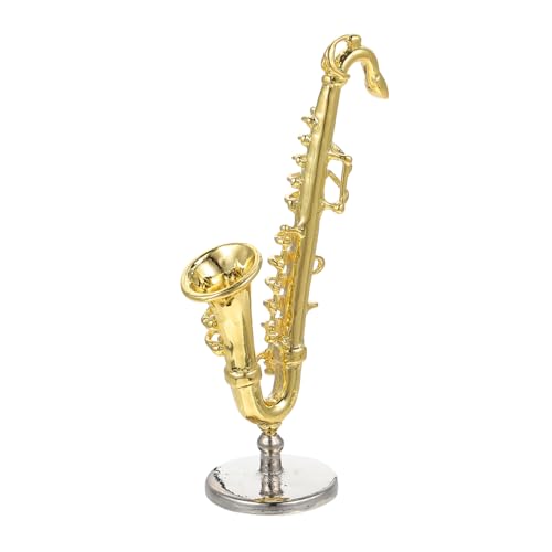 KICHOUSE Saxophon Modell Exquisites Simuliertes Musikinstrumentenornament für Mikrolandschaften Langlebige Dekoration für Kinderzimmer und Spielzeughäuser Lebensechte KICHOUSE Saxophon Modell Exquisites Simuliertes Musikinstrumentenornament für Mikrolandschaften Langlebige Dekoration für Kinderzimmer und Spielzeughäuser Lebensechte von KICHOUSE