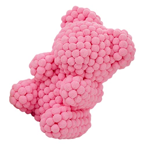 KICHOUSE Schaumstoffball Bär Hase Pit Balls Tier Set Plüsch Ausgestopfte Ornamente Für Tier Weihnachtsschmuck Kinderbär Figur Kinderzimmer Bär Flanell Rosa von KICHOUSE