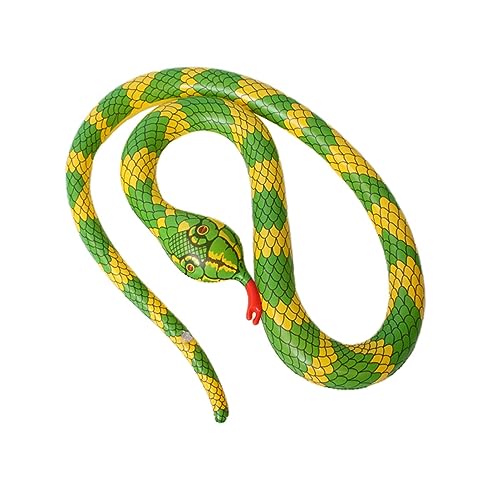 KICHOUSE Schlangenmodell Kinderspielzeug für Toys hühner eincremehilfe dekoringe Simulation Schlangenmodell Schlangenmodell-Ornament Yellow von KICHOUSE