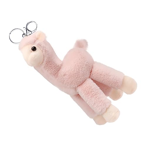 KICHOUSE Schlüsselanhänger Alpaka Schlüssel Charme pluscheltier einhängebeschlag alpacawolle Jakobsweg dekoringe Ring zubehör Niedliches Schlüsselaccessoire Zinklegierung Rosa von KICHOUSE