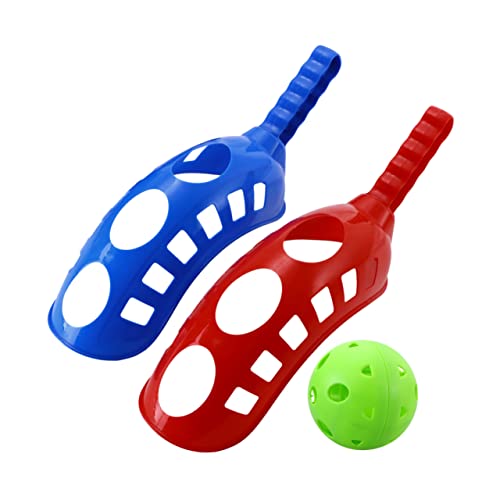 KICHOUSE Scoop Ball Set Für Teiliges Outdoor Sport Mit Blauen Und Roten Griffen Für Strand Und Garten Fördert Hand Auge Koordination Und Eltern Junge Mädchen Interaktion von KICHOUSE