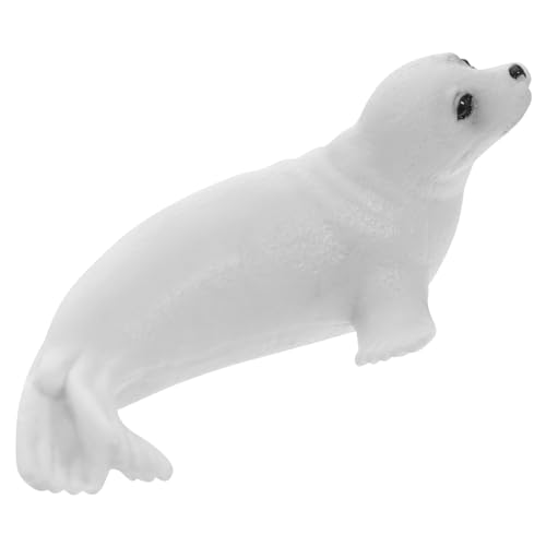 KICHOUSE Sea Dog Ornamente Kinderspielzeug Miniaturtiere Tierfiguren Aus Kunststoff Tiere Mini-meerestiere Meeresbewohner Tierfiguren Spielzeugtiere Weiß Plastik von KICHOUSE