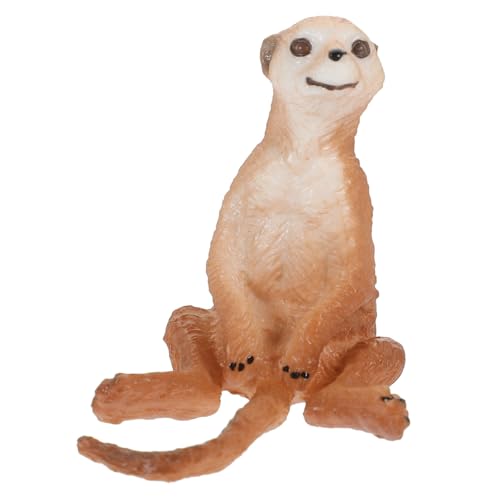 KICHOUSE Simulation Meerkat Figurine aus Kunststoff Versatile Tiermodell Dekoration für Garten Klassenzimmer und Mehr Detailgetreu Robust und Kognitionsfördernd von KICHOUSE