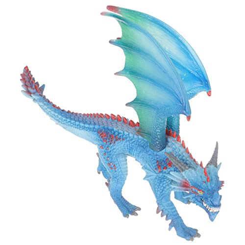 KICHOUSE Simulations-Dinosaurier- -Dinosaurier Drachenspielzeug Dinosaurierhandpuppen Neuartige Dinosaurierfigur Dinosauriermodell Für Spiel Blue PVC von KICHOUSE