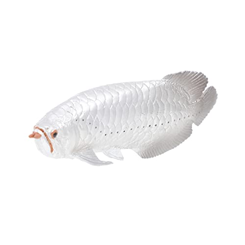 KICHOUSE Simuliertes Arowana für kinderspielzeug spielsachen Fischmodell Fischspielzeug Desktop - Simulation Fischmodell Plastik Silver von KICHOUSE
