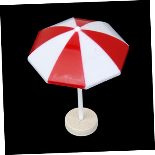 KICHOUSE Strand Sonne Regenschirm für Mikrolandschaft Dekoration Rote Mini Deko für Feengarten und Bonsai für Miniaturgärten und Terrarien Stranddekoration von KICHOUSE