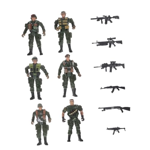 KICHOUSE Teilige Militärische Soldaten Miniatur Figuren Detaillierte Mini Figuren Modell für Sammler und Spiel Realistische Armee Soldat Miniaturen in Militärgrün für Ausstellung und von KICHOUSE
