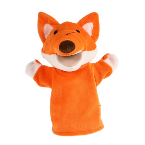KICHOUSE Tier Fingerpuppen aus Plüsch Kreatives Tierkopf für Interaktives Puppenspielzeug für Zuhause Schule und Kindergarten Fördert Kreativität und Verständnis Fuchs Handpuppe von KICHOUSE