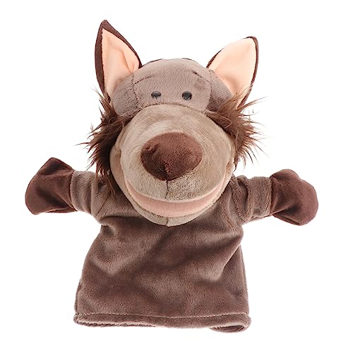KICHOUSE Tierhandpuppe Wolf Aus Plüsch Bewegliche Handpuppen Für Interaktives Kommunikation Und Kreativität Waschbar Und Komfortabel Für Geschichtenerzähler von KICHOUSE