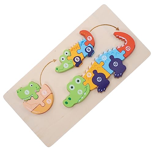 KICHOUSE Tierisches Kognitives Puzzle Kinderpuzzle Kinderpuzzle Kleinkindpuzzle Bausteine ​​Für Kleinkinder Für Kleinkinder Für Babys Vorschul Lernspielzeug Puzzlebrett Aus Holz von KICHOUSE