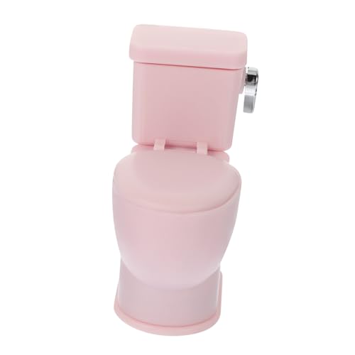 KICHOUSE Doll House Miniatur Toilette Mit Sound Pinkes Zubehör Für Puppenhaus Badezimmer Hochwertige Miniaturmöbel Für DIY Und Sammler Stabil Und Realistisch von KICHOUSE