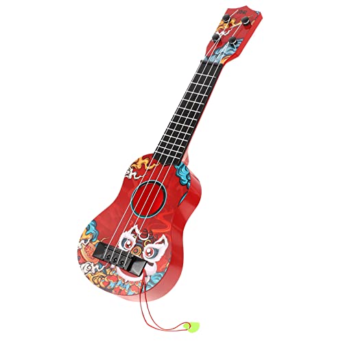 KICHOUSE Ukulele Für Kleinkinder Musikinstrumente Kinderspielzeug Gitarrensimulation Ukulele Simulationsgitarrenspielzeug Ukulele Als Musikinstrument Kunststoff Rot von KICHOUSE