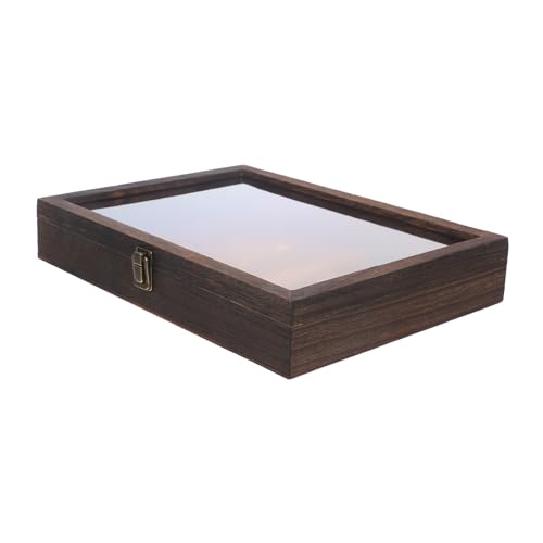 KICHOUSE Vintage Musterbox wandverkleidung wand polsterung Sammlerbox für Trockenblumen Transparente Schaukasten Schmetterling Insekt Lagerung Musterrahmenkoffer Probenbehälter Acryl Coffee von KICHOUSE