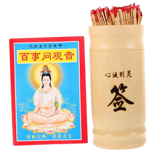 KICHOUSE 1 Set Sticks Buch für Chinesische Wahrsagerei Buddhistische Wahrsagerei-Requisiten. von KICHOUSE