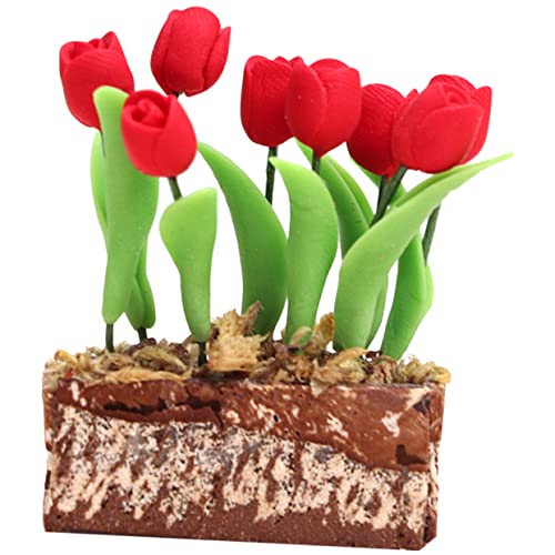 KICHOUSE Winzige Topfblumen Mikroszene Miniaturblume Künstliche Tulp Tulpenblüte Tulpenblüten Miniatur Bonsai Puppenhaus Künstlich Haushalt Gartenblume Tulpenblüte Puppenzubehör Tulpe KICHOUSE Winzige Topfblumen Mikroszene Miniaturblume Künstliche Tulp Tulpenblüte Tulpenblüten Miniatur Bonsai Puppenhaus Künstlich Haushalt Gartenblume Tulpenblüte Puppenzubehör Tulpe von KICHOUSE