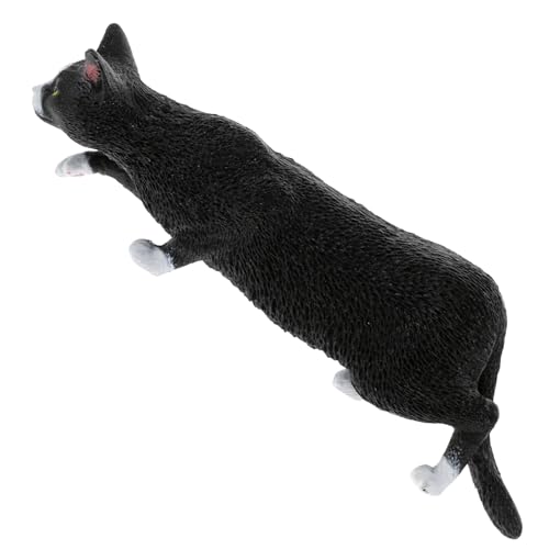 KICHOUSE lebensechte Katzenfigur Plüsch Katzenstatuen-Ornament für den Innenbereich Miniatur geschwollen büro Dekoration Office Decoration kleines Katzenmodell Künstliche Katzenfigur PVC von KICHOUSE