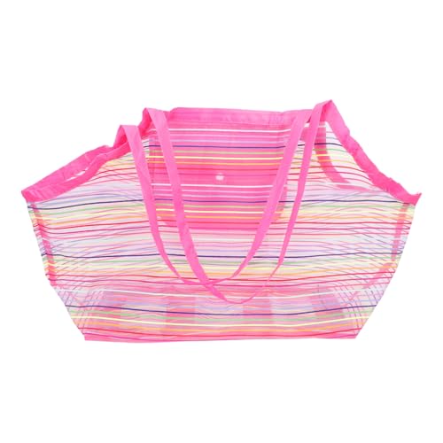 KICHOUSE tragbare Strandtasche Taschen Mesh-Strandtasche für Reise Strand Strandtasche Beach Bag Muscheltasche mit großem Fassungsvermögen Strandspielzeugorganisator Netz Colorful KICHOUSE tragbare Strandtasche Taschen Mesh-Strandtasche für Reise Strand Strandtasche Beach Bag Muscheltasche mit großem Fassungsvermögen Strandspielzeugorganisator Netz Colorful von KICHOUSE