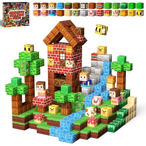 KIDCHEER Magnetische Bausteine 100 Stück, Wald Magnetbausteine für Kinder, Montessori Magnetblöcke Spielzeug, Kreative Geschenk für Jungen & Mädchen ab 3-10 Jahren KIDCHEER Magnetische Bausteine 100 Stück, Wald Magnetbausteine für Kinder, Montessori Magnetblöcke Spielzeug, Kreative Geschenk für Jungen & Mädchen ab 3-10 Jahren von KIDCHEER