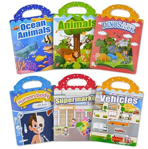 Kinderspiele Geschenk Mädchen Junge 3 4 5 Jahre: Montessori Spielzeug Wiederverwendbar Stickerbuch ab 3-4-5-6 Jahre Mädchen Jungen Reisespiele Lernspiele Geburtstagsgeschenk für Mädchen Kleinkind Kinderspiele Geschenk Mädchen Junge 3 4 5 Jahre: Montessori Spielzeug Wiederverwendbar Stickerbuch ab 3-4-5-6 Jahre Mädchen Jungen Reisespiele Lernspiele Geburtstagsgeschenk für Mädchen Kleinkind von KIDCLOUD